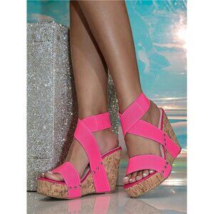 High Heel Shoes With Wedge, Waterproof Platform, Sexy Open Toe